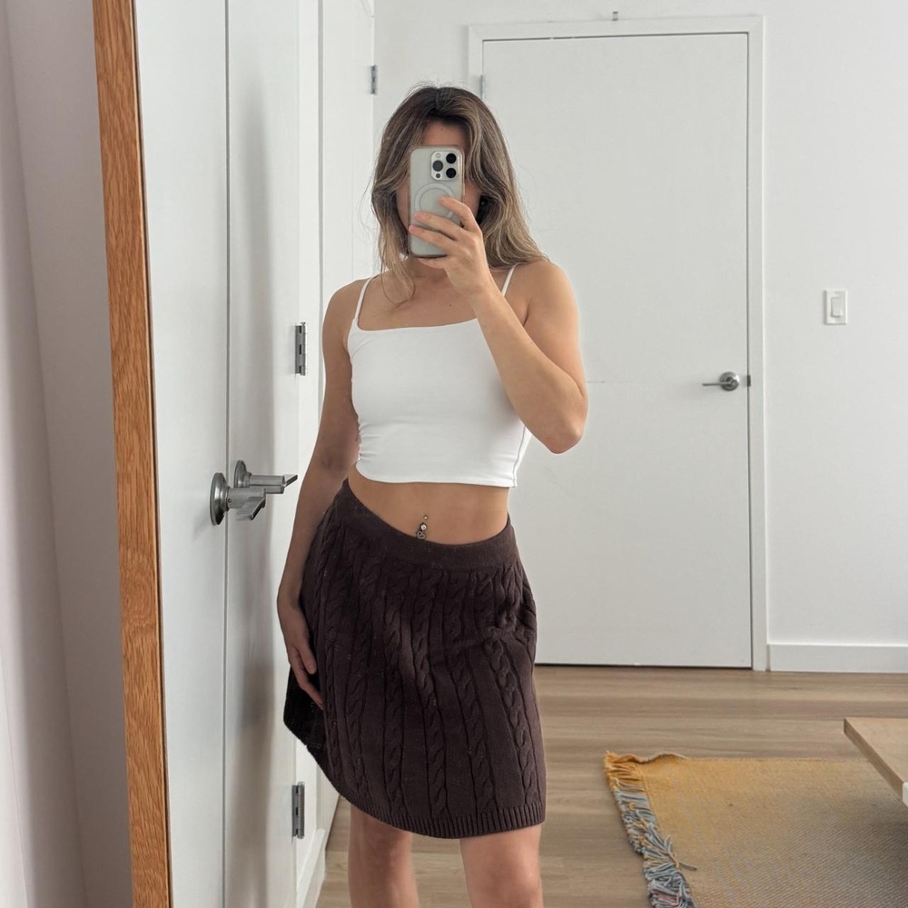 Yellow the Label cable knit skirt